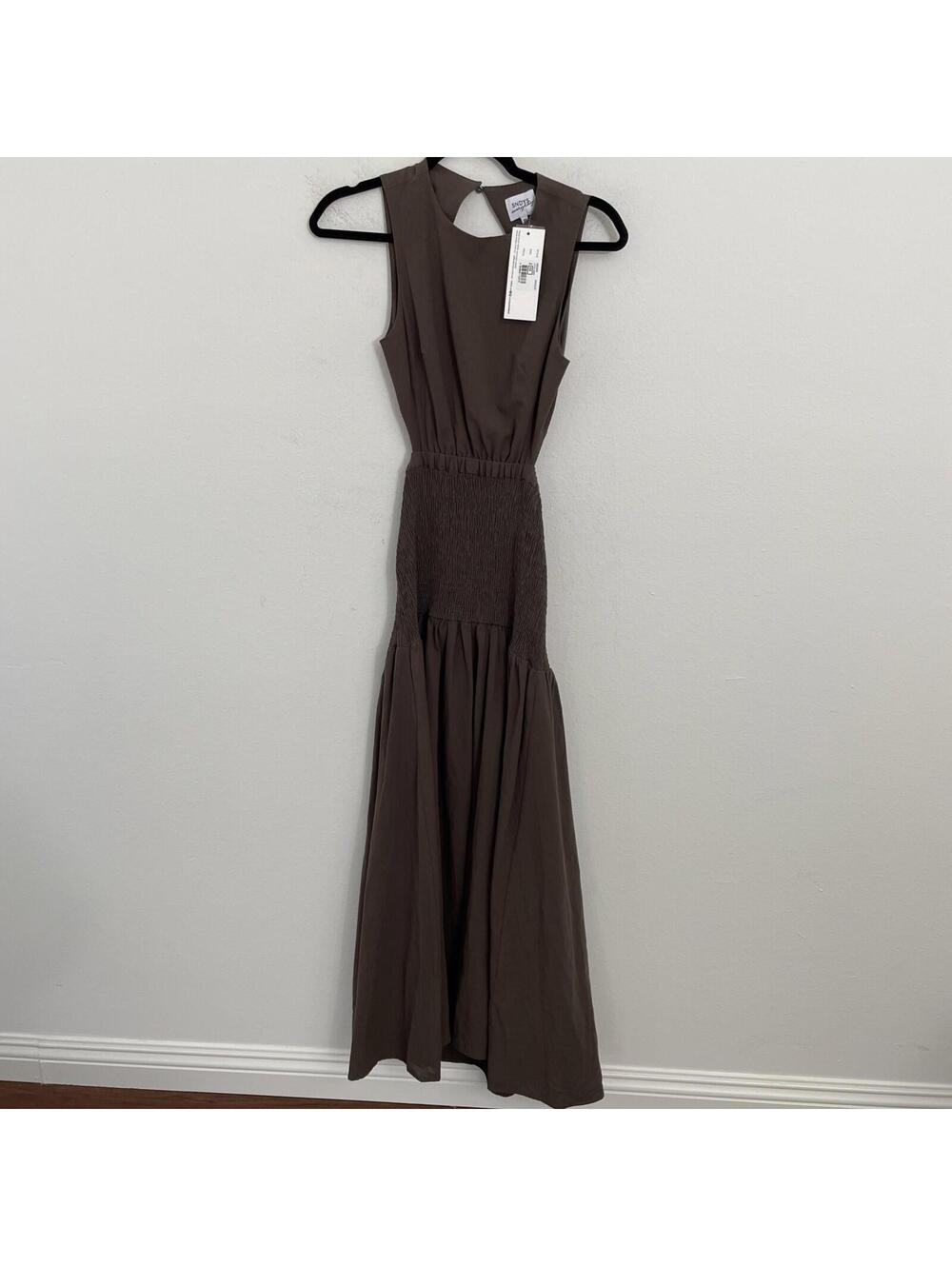 Revolve SNDYS Lottie Maxi Dress chocolate brown size M NWT $78msrp - Picture 5 of 6